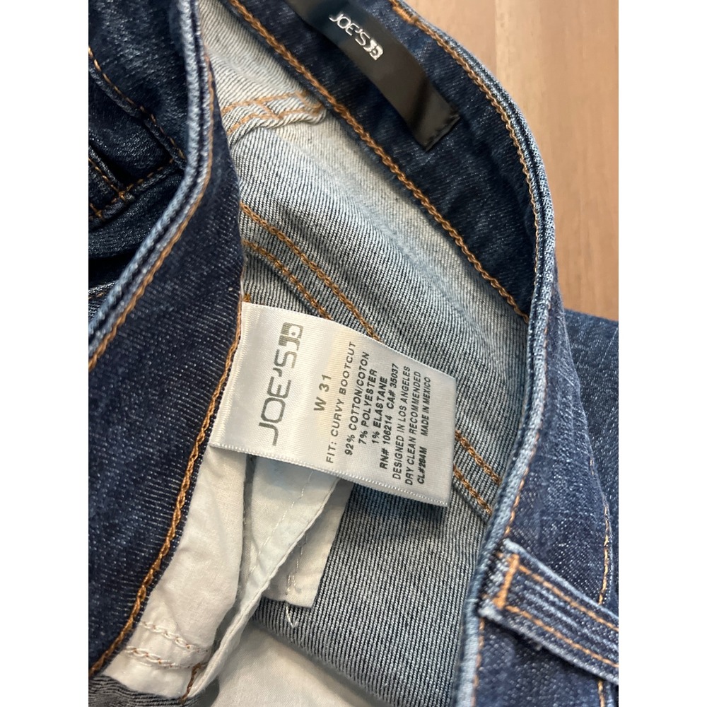 Joe's Jeans Curvy Bootcut Dark Wash Stretch Denim Jeans Size 31‎